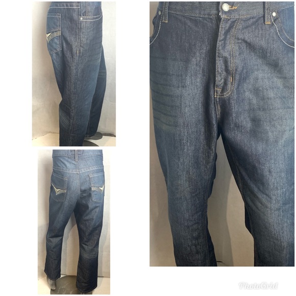 Steve’s Jeans Dark Wash Straight Leg Denim 42/30 - Picture 3 of 8